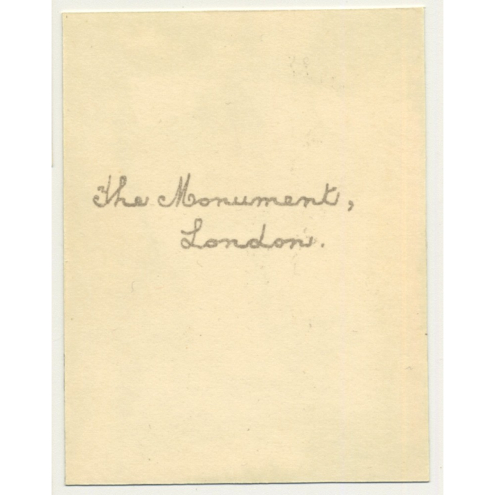 London / UK: The Monument - Fish Street Hill (Vintage Photo Sepia ~1920s)