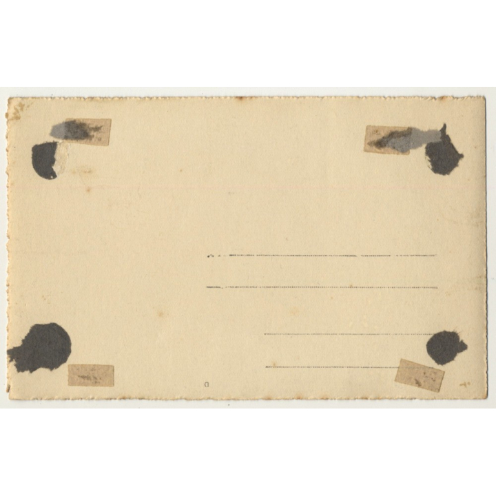 Portrait Of Pensive Shorthaired Woman / Stole (Vintage RPPC Sepia ~1910s/1920s)