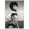 Pretty Shorthaired Semi Nude / Handcuffed - Choker - BDSM (Vintage Photo GDR 1960s)