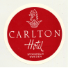 Stockholm / Sweden: Carlton Hotel (Vintage Luggage Label)