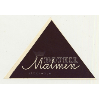 Stockholm / Sweden: Hotell Malmen (Vintage Luggage Label)