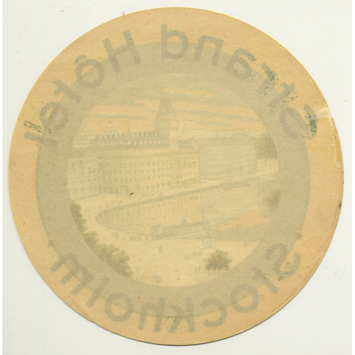 Stockholm / Sweden: Strand Hotel (Vintage Luggage Label)