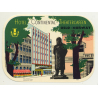 Oslo / Norway: Hotel Continental - Theatercaféen (Vintage Luggage Label)