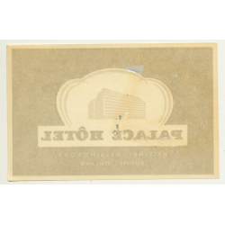 Helsinki / Finland: Palace Hotel (Vintage Luggage Label)