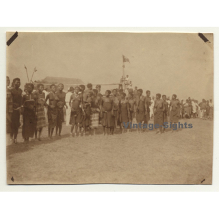 Congo-Belge: Large Group Of Native Females At Tribal Gathering (Vintage Photo ~1920s/1930s)
