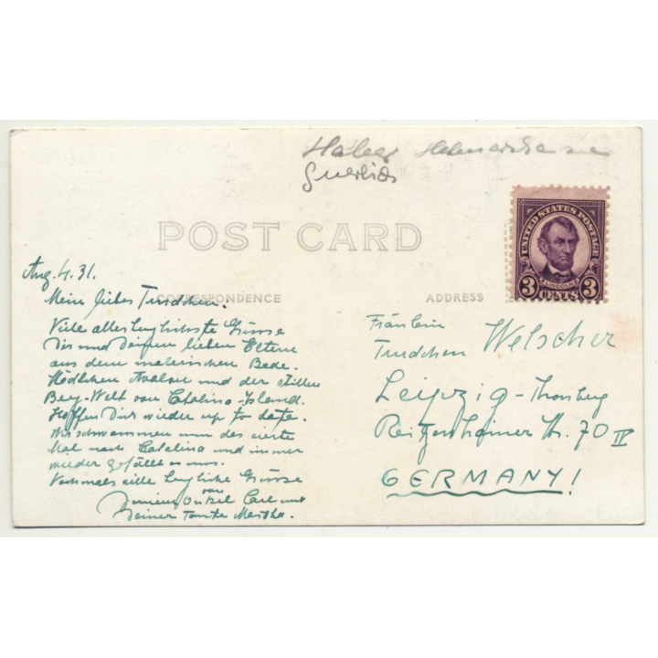 California / USA: Chenango Valley State Park (Vintage Postcard RPPC 1931)