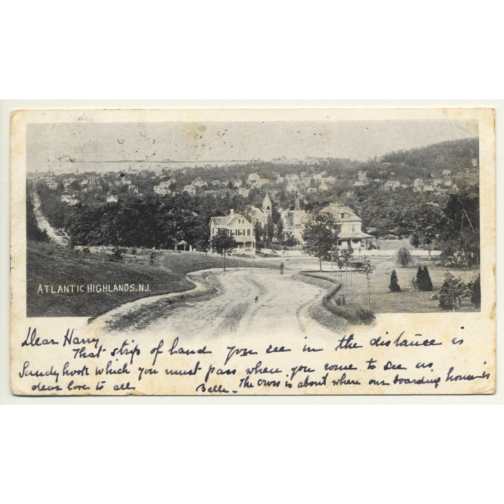 New Jersey / USA: Atlantic Highlands (Vintage Postcard 1904)