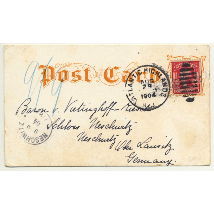 New Jersey / USA: Atlantic Highlands (Vintage Postcard 1904)