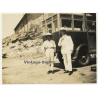 Matadi / Congo-Belge: Colonial Officer & Friend In Front Truck (Vintage Photo 1930)