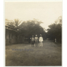Congo-Belge: Colonial Officer & Couple On Grand Allée (Vintage Photo 1930)