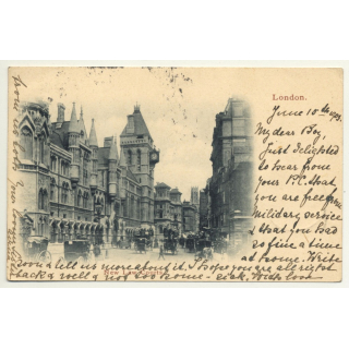 London / UK: New Law Courts (Vintage Postcard 1903)