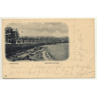 Westgate-On-Sea / UK: Esplanade (Vintage Postcard 1902)
