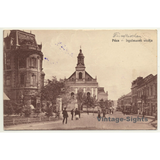 Pécs / Hungary: Irgalmasok Utcája / Street Of Mercy (Vintage Postcard 1915)