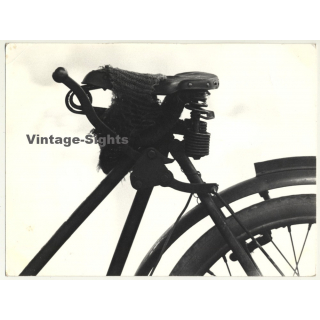 Brooks Saddle On Ancient Bike Frame (Vintage Detail Photo)