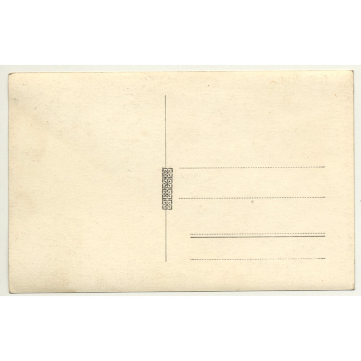 Painter With Easel In Forest (Vintage RPPC Belgium ~1930s/1940s)