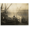Trip To Congo-Belge: Native Workers On Deck Of The S.S. Anversville (Vintage Photo 1930)
