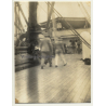 Trip To Congo-Belge: Scene On the S.S. Anversville Deck (Vintage Photo 1930)