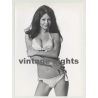 Pretty Brunette Hippie Girl In James Bond Style Bikini (Vintage Amateur Photo 1970s)