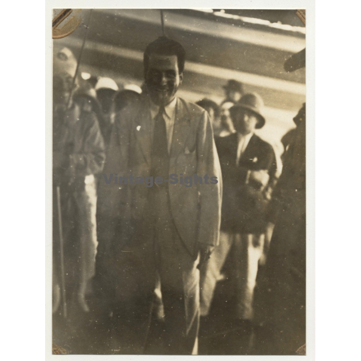 Trip To Congo-Belge: Strange 'Fishing' Game On Board Of S.S. Anversville (Vintage Photo 1930)