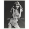Sweet Busty Blonde 70s Pin-Up Girl Wearing a Knitted Top (Vintage Amateur Photo 1970s)