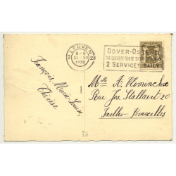 Baby Boy & Girl With Fox Terrier (Vintage Greet RPPC 1938)