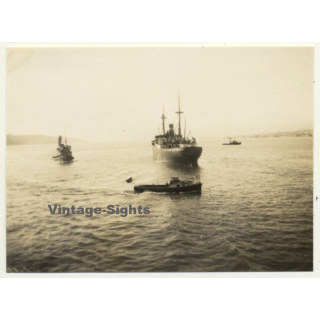 Lisbon: La Veclette Du Corps Médical On Its Way To S.S. Anversville (Vintage Photo 1930)
