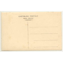 Italy: Carro Siciliano - Burro - Donkey - Mule (Vintage RPPC Sepia)