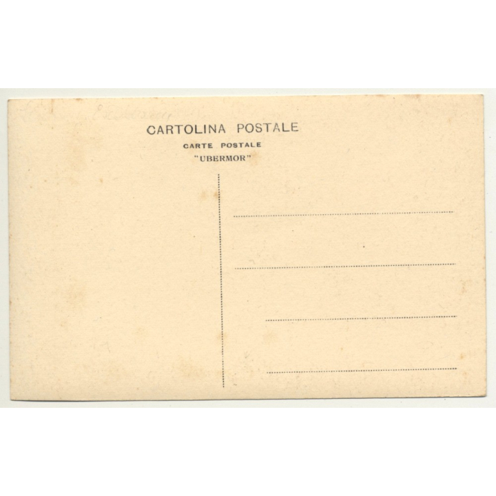 Italy: Carro Siciliano - Burro - Donkey - Mule (Vintage RPPC Sepia)