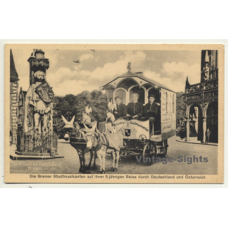 Bremer Stadtmusikanten *2 / Esel - Hund - Katze - Hahn (Vintage Postcard)