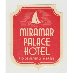 Miramar Palace Hotel - Rio de Janeiro / Brasil (Vintage Luggage Label)