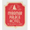 Miramar Palace Hotel - Rio de Janeiro / Brasil (Vintage Luggage Label)