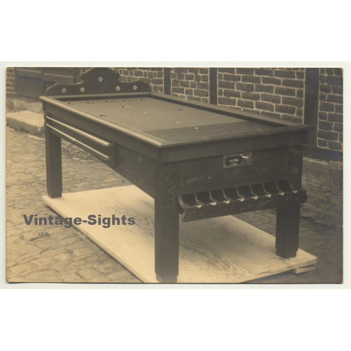 Belgian Bar Billard Table / Billiard (Vintage RPPC ~1920s/1930s)