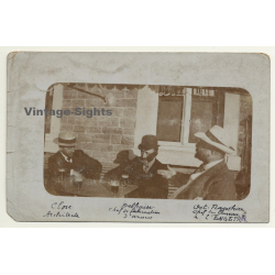 Belgium: 3 Guys In Bistro / Close - Architecte, Flagothier - Chef ENGETRA (Vintage RPPC 1910)
