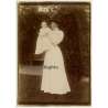 Belgian Upper Society Family *1: Mother & Baby (Vintage Photo Sepia ~1910s/1920s)