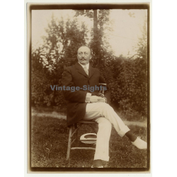 Belgian Upper Society Family *8: The Patriarch / Father (Vintage Photo Sepia ~1910s/1920s)
