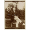 Belgian Upper Society Family *8: The Patriarch / Father (Vintage Photo Sepia ~1910s/1920s)