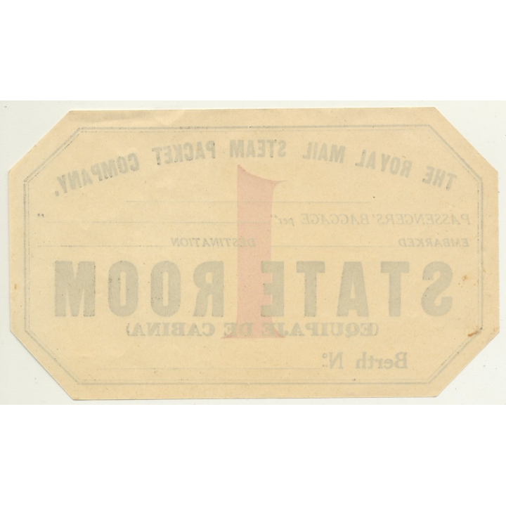 Royal Mail Steam Packet Company (Vintage Shipping Company Luggage Label)