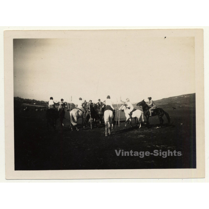 Tanger / Morocco: Polo Team Country Club Diplomatique De Tangier *4 (Vintage Photo 1930)