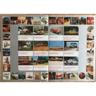 La Gamme De Voitures Mercedes-Benz (Vintage Foldout Poster/Catalog DIN A2 1974)