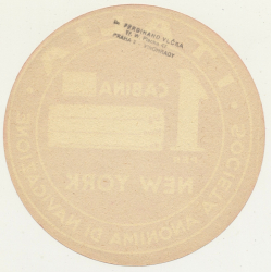 Societa Anonima Di Navigazione / Italia - New York (Vintage Shipping Company Luggage Label)