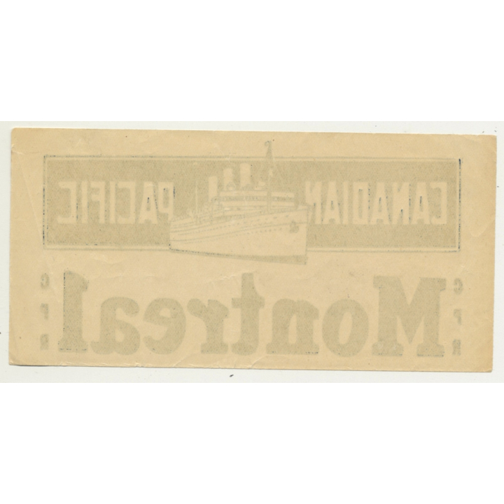 Canadian Pacific CPR - Montreal (Vintage Shipping Company Luggage Label)