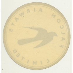 Falcon Airways Limited UK (Vintage Airline Luggage Label ~1960)