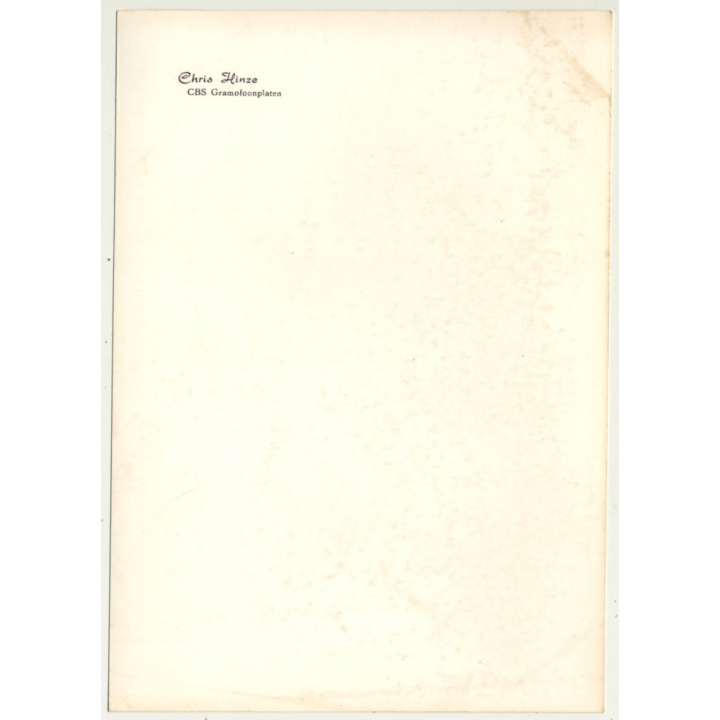 Chris Hinze - Jazz Flute Player (Vintage CBS Promo Photo 1970s)