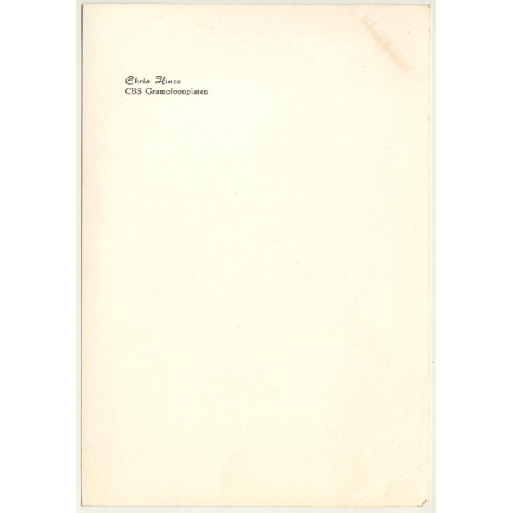 Chris Hinze - Jazz Flute Player *2 (Vintage CBS Promo Photo 1970s)