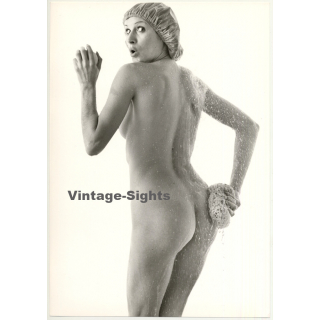 Nude Female Shower Study *2 (Vintage Photo 1980s Wolfgang Klein ~DIN A3)