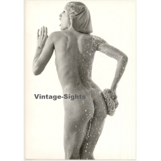 Nude Female Shower Study *4 (Vintage Photo 1980s Wolfgang Klein ~DIN A3)