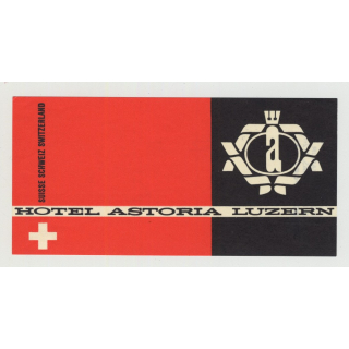 Hotel Astoria - Luzern / Switzerland (Vintage Luggage Label)