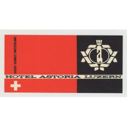 Hotel Astoria - Luzern / Switzerland (Vintage Luggage Label)