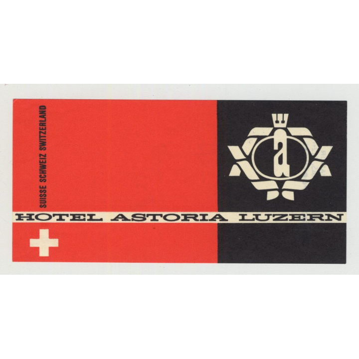 Hotel Astoria - Luzern / Switzerland (Vintage Luggage Label)