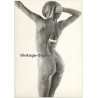 Nude Female Shower Study *11 / Scrubs Her Back (Vintage Photo 1980s WOLFGANG KLEIN ~DIN A3)